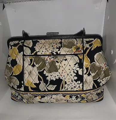 Vera Bradley DOGWOOD Frame Purse BARBARA Handbag Top Handle Satchel Minor Stain • $18.70