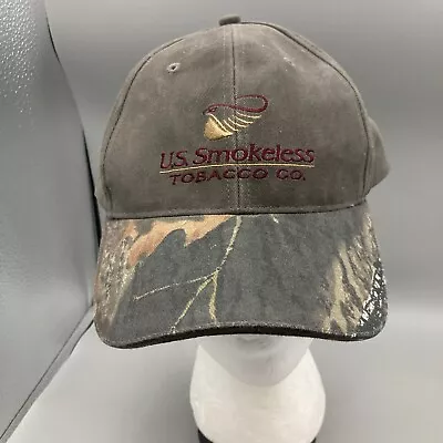 Us Smokeless Tobacco Mossy Oaks Camo Hat Cap Adjustable • $4
