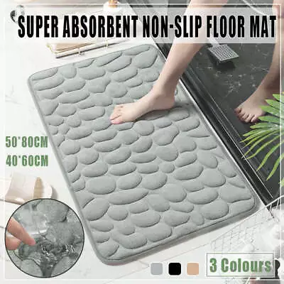 3D Super Absorbent Non-slip Floor Mat Quick Drying Bathroom Rug Balcony Carpet • $22.60