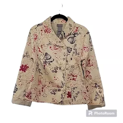 NWT Vintage Sigrid Olsen Champagne Toast Silk Floral Jacket 10 • $75