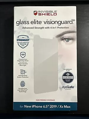 Zagg Invisible Shield Glass Elite Visionguard + For IPhone 6.5” 2019 / Xs Max • $34.99