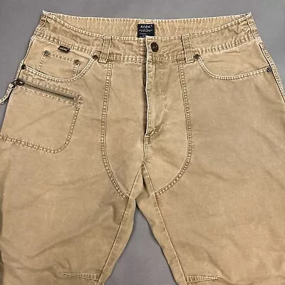 Kuhl Pants Mens 34x32 Brown Kanvas Crag Series Hiking Trail Climb Camp Canvas • $47.95