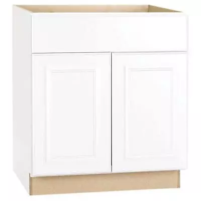 Hampton Bay Assembled Base Kitchen Cabinet 30 X24 X34.5  W/ Drawer Satin White • $359.56