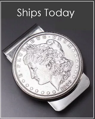 ForeverHandCrafted MORGAN SILVER DOLLAR Money Clip - Replica Vintage Us Coin • $16.99