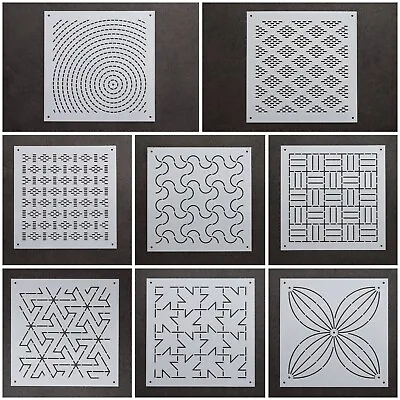 Sashiko Stencils H Embroidery Patterns Or Quilting Stencils Sashiko Templates • £4.89