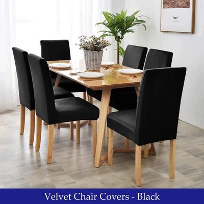 $6.57 • Buy Premium Stretch Velvet Dining Chair Covers Slipcover Wedding Cover Removable