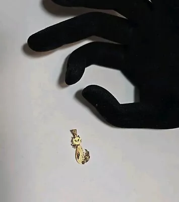 14k Yellow Gold Kitty Cat Pendant Diamond Cut By Michael Anthony • $79.99