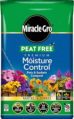 Miracle-Gro PEAT FREE Premium Moisture Control Compost 40 Litres • £11.44