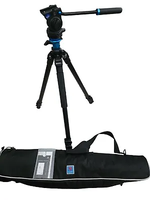 Benro A1573F Tripod + S2 PRO 60mm Flat Base Fluid Video Head W/ Bag • $140