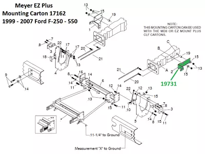 Meyer Plow Side Member 19731 - Part Of Mounting Carton 17162 99 - 2007  Superdut • $100