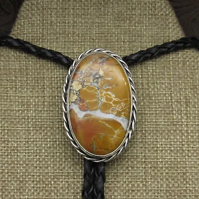 Sterling Silver And Oval-Shaped Magliano Jasper Bolo Tie By Jose Campos+ • $285