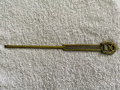 Vintage Letter Opener Solid Brass LX Horseshoe Style Greek Korea 11.5 “ Long! • $8.95