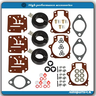 For Johnson Evinrude 65 70 75 HP 3X Carburetor Rebuild Repair Kit W Float 392061 • $13.59