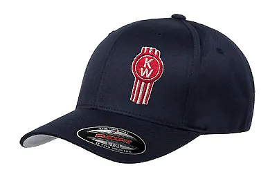 Kenworth KW Hat Cap Fitted Flexfit Curved Bill Trucker Truck Rig Diesel S/M L/XL • $29.99