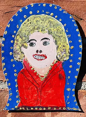 Rare Massachusetts Outsider Artist Albert Freeman Portrait Painting Circa 1950's • $112.50