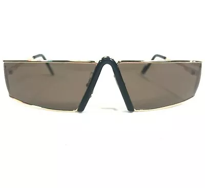 Vintage Ferrari Sunglasses F19 524 Gold Rectangular Frames With Brown Lenses • $204.77