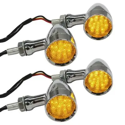 4X Motorcycle LED Turn Signals Blinker Light For Yamaha V Star 250 650 950 1100 • $39.67
