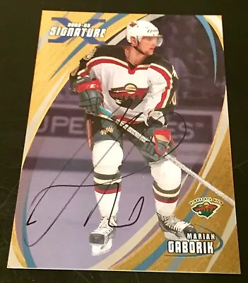 02/03 Signature Series #13 Marian Gaborik Autograph Gold Wild Slovakia • $12.99