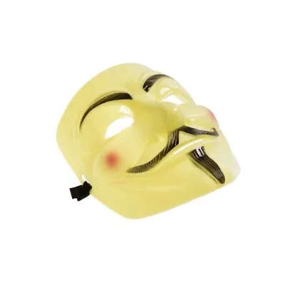 Yellow Anonymous V For Vendetta Hacker Fancy Dress Mask Party Kids Accessory • £6.99