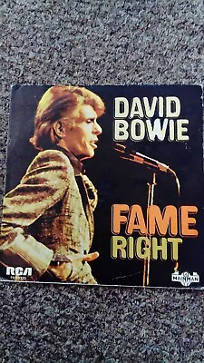 Rare David Bowie Spanish Promo Single Fame/right Slight Damage To Sleeve See Pic • £20