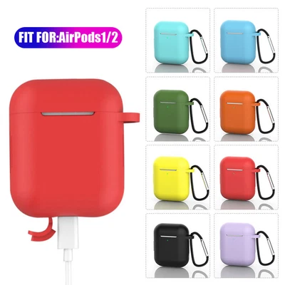 $3.73 • Buy For Apple AirPods Case 1/2 Silicone Protector Shockproof Full Cover Accessories
