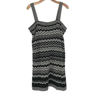 MISSONI Target Women's Size Large Black White Zig Zag Chevron Knit  Dress Jumper • $17.49