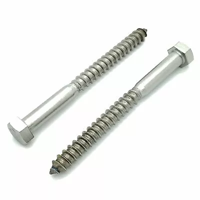 8 Qty 3/8  X 4  304 Stainless Steel Hex Lag Bolt Screws (BCP1146) • $17.45