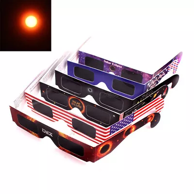 10pcs Solar Eclipse Glasses Eclipse Observation Glasses Paper Framed Spectacles • $7.99