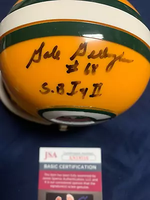 GALE GILLINGHAM Auto Green Bay Packers Mini Helmet Inscribed #68 SB I & II JSA • $20.50