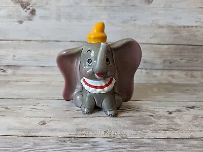 Vintage Dumbo Figurine Walt Disney Elephant Yellow Hat  • $14