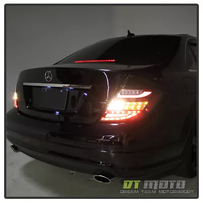 Black 08-10 Mercedes W204 C-Class Led Perform Tail Lights Lamp Left+Right • $278.99