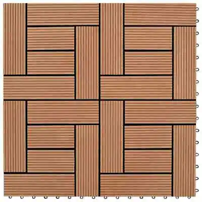 22 Pcs Decking Tiles 30x30  2 Sqm WPC Black Q6W3 • £150.36