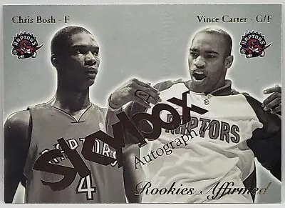 03-04 Skybox Autographics Rookies Affirmed Chris Bosh/Vince Carter (Raptors) • $5