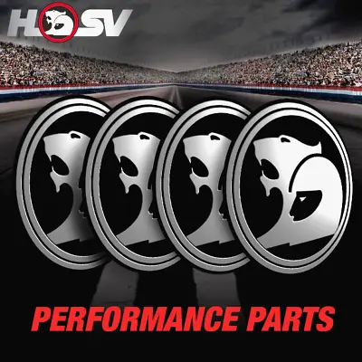Holden HSV VL-VF Wheel Hub Centre Cap Stickers Black/Silver 4pcs O • $19.97
