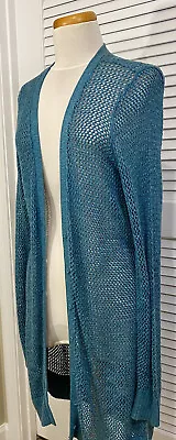 $19.99 • Buy TORRID TEAL GREEN OPEN KNIT BOYFRIEND CARDIGAN  Size 1