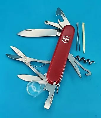 Victorinox Explorer Red Swiss Army Knife W/ Magnifying Glass! • $37.37