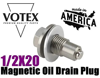 Stainless Steel Engine Oil Drain Plug With NEODYMIUM Magnet ( 1/2 X 20 ) GMC • $24.99