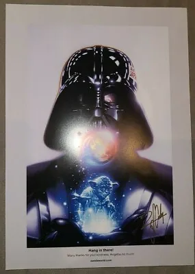 $249.99 • Buy Tsuneo Sanda SIGNED - Sanda World - Yoda And Vader - Hang In There! -Relief Fund