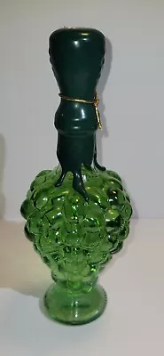 Vintage 500ml Mod Dep Sealed Green Grape Shaped Glass Bottle Of Grape Seed Oil • $19.99