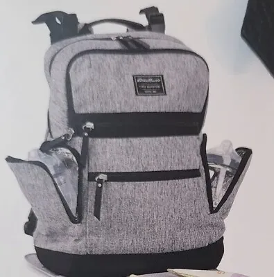 Eddie Bauer First Adventure Baby Diaper Bag Backpack (Gray Black) • $22