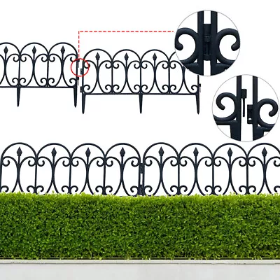 Garden DIY Lawn Edging Border Yard Flower Bed Small Picket Fence Grass Barriers • £11.94