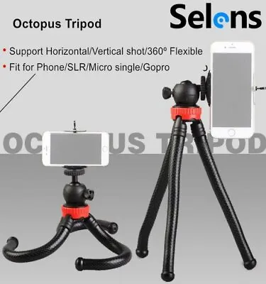 Selens Mini Octopus Tripod Stand Grip Hold Mount Mobile Phone Camera Gorilla Pod • £16.99