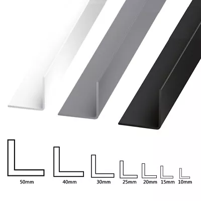 £6.45 • Buy Plastic Corner Trim - PVC Rigid Angle Cover Trim - 90 Degree Angle Edge -1 Metre