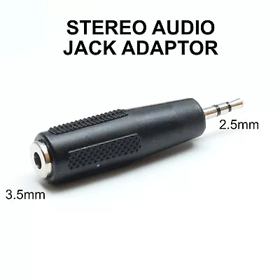 2.5mm Stereo Jack Plug To 3.5mm ( Socket ) Adaptor • £1.40