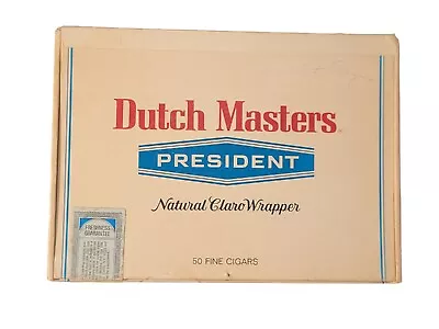 Vintage Empty Dutch Masters President Natural Claro Cigar Box 50 Count • $11.99