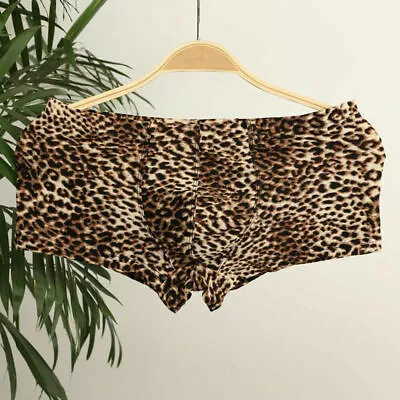 Mens Leopard Print Underwear Boxer Briefs Stretch Shorts Trunks Knickers • £14.33