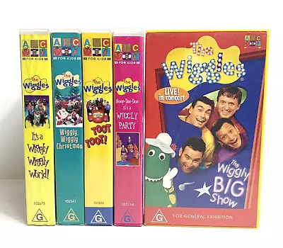 The Wiggles VHS Tape Bulk Lot Kid's Videos X 5 Original Cast Collectable • $42.95