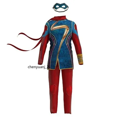 Movie Ms. Marvel Kamala Khan Costume Cosplay Outfit Superhero Halloween Outfits • $30.28