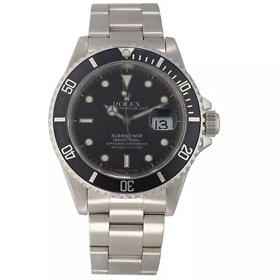 Rolex Submariner 16610 Steel Watch 40mm Case Black Dial With 18.5cm Strap • £8365.50