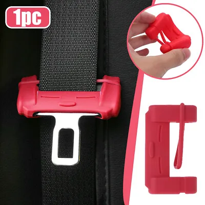 1x Red Auto Car Seat Belt Buckle Clip Anti-Scratch Cover Protection Accessories • $6